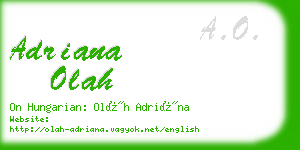 adriana olah business card
